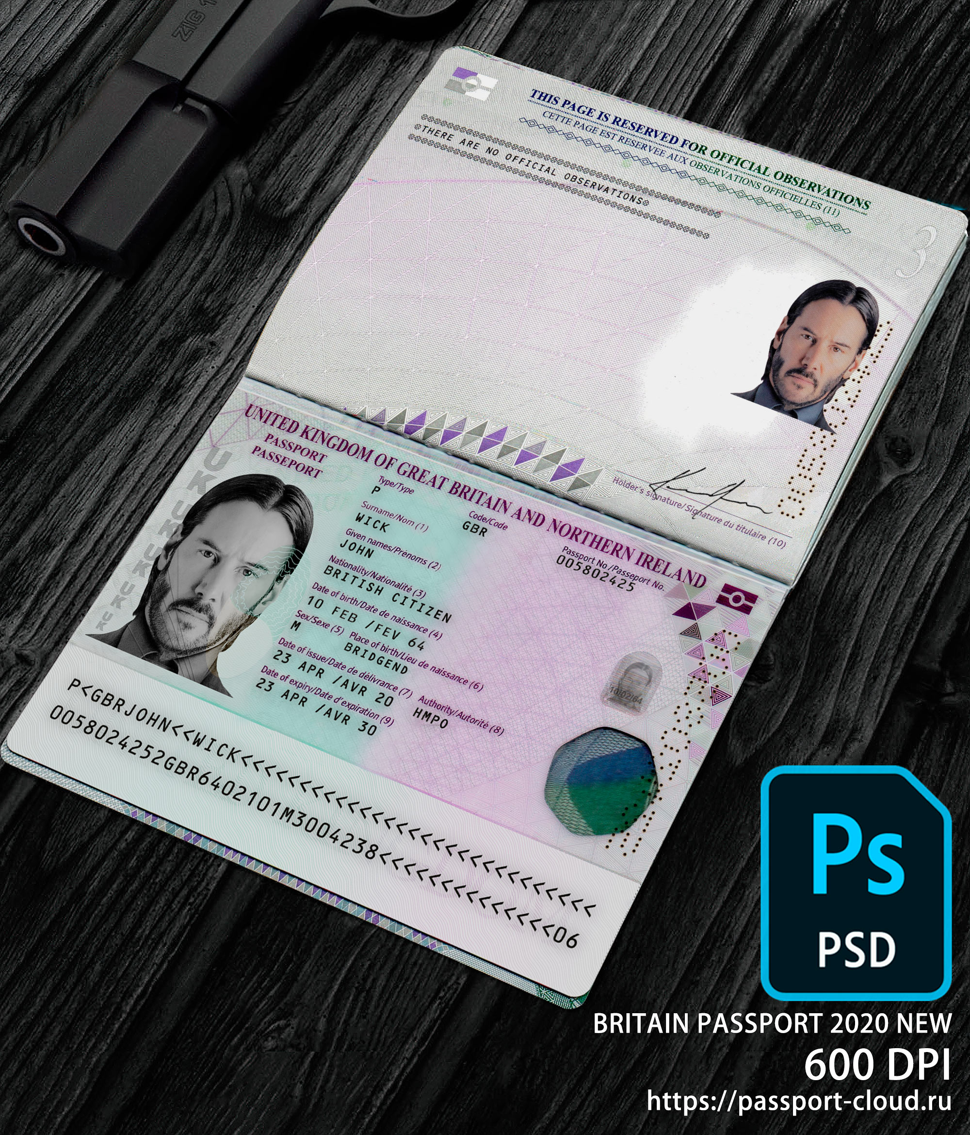 Britain Passport 2020+ PSD