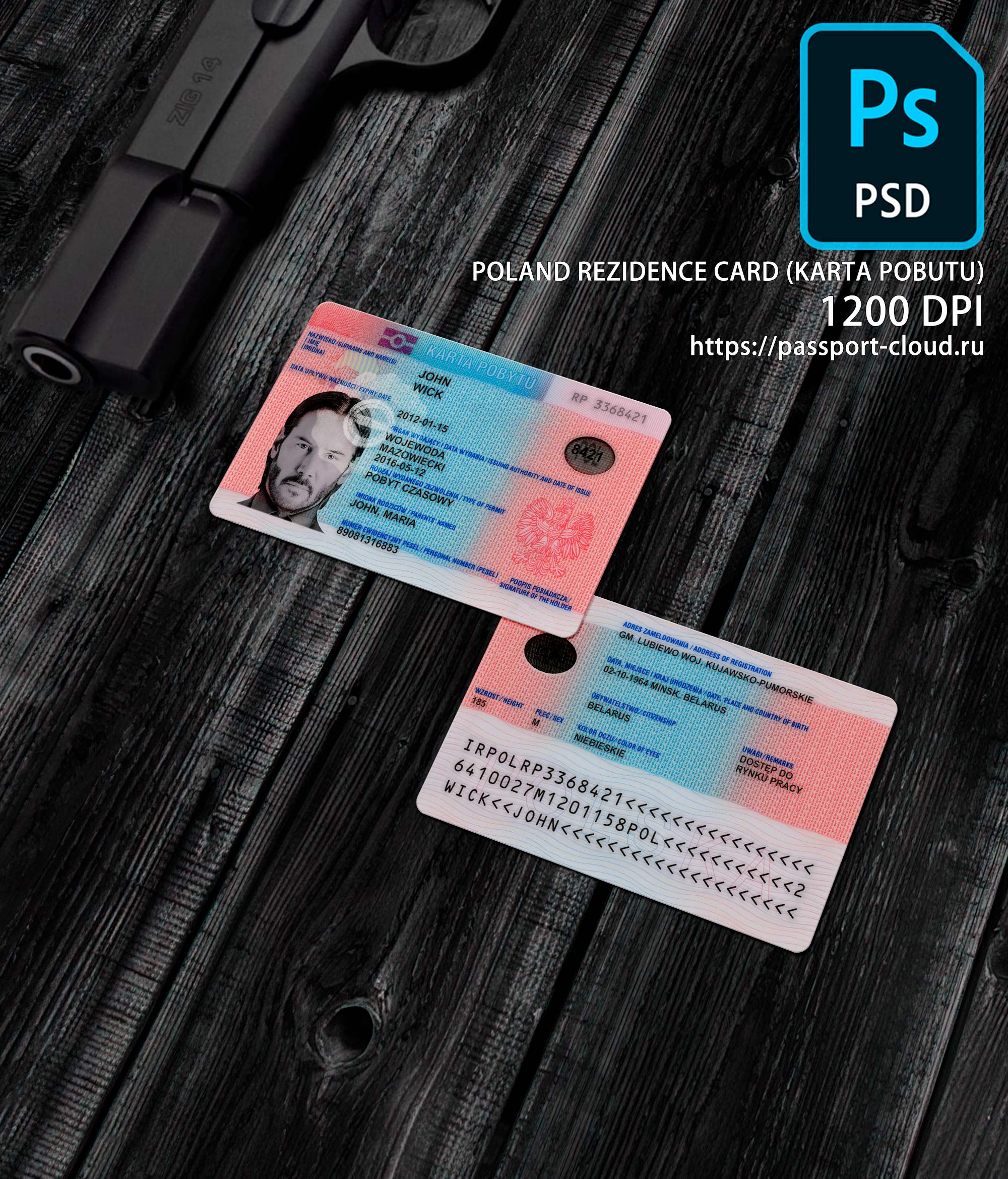 Poland Residence Card 2011+ PSD