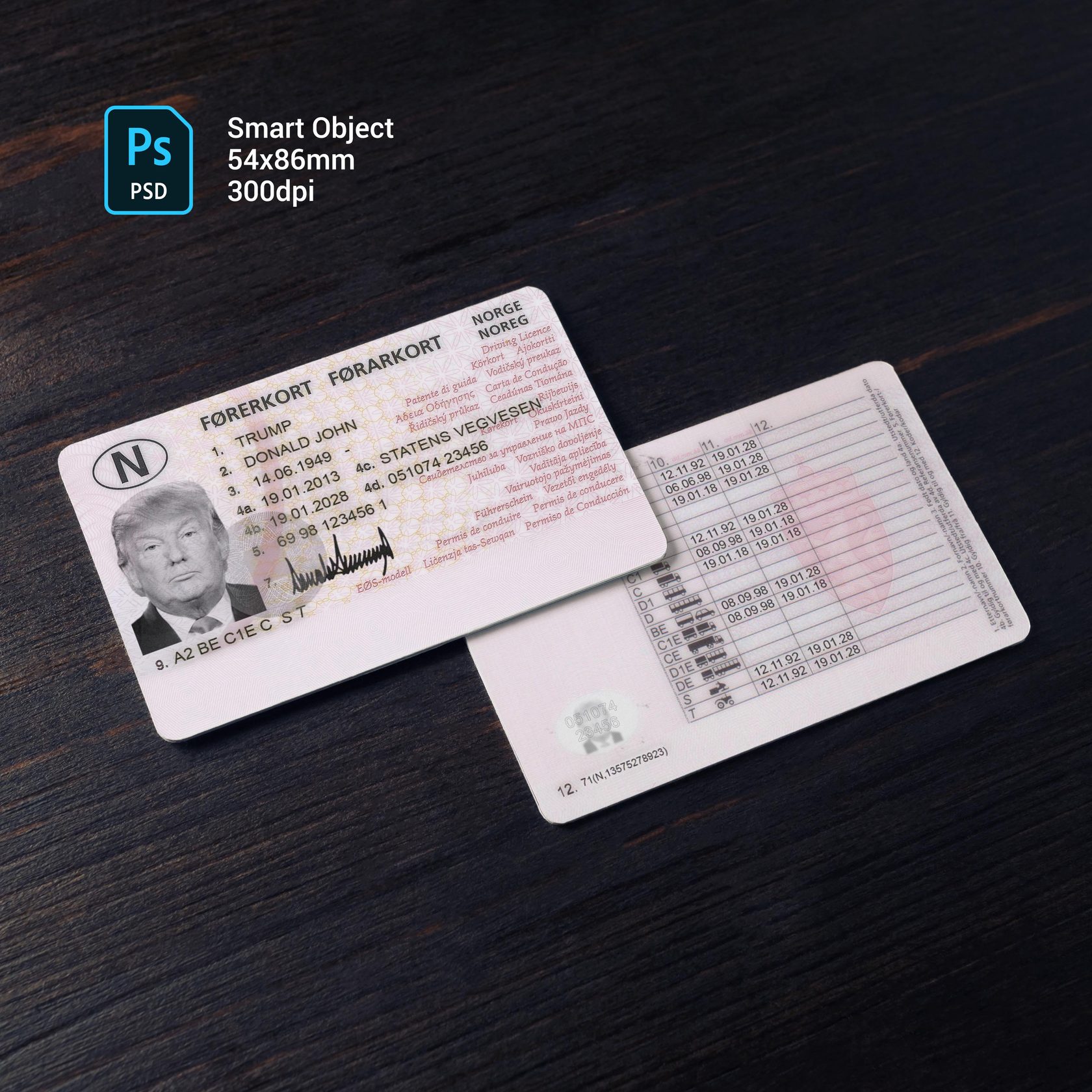Norway Driver License 2015+
