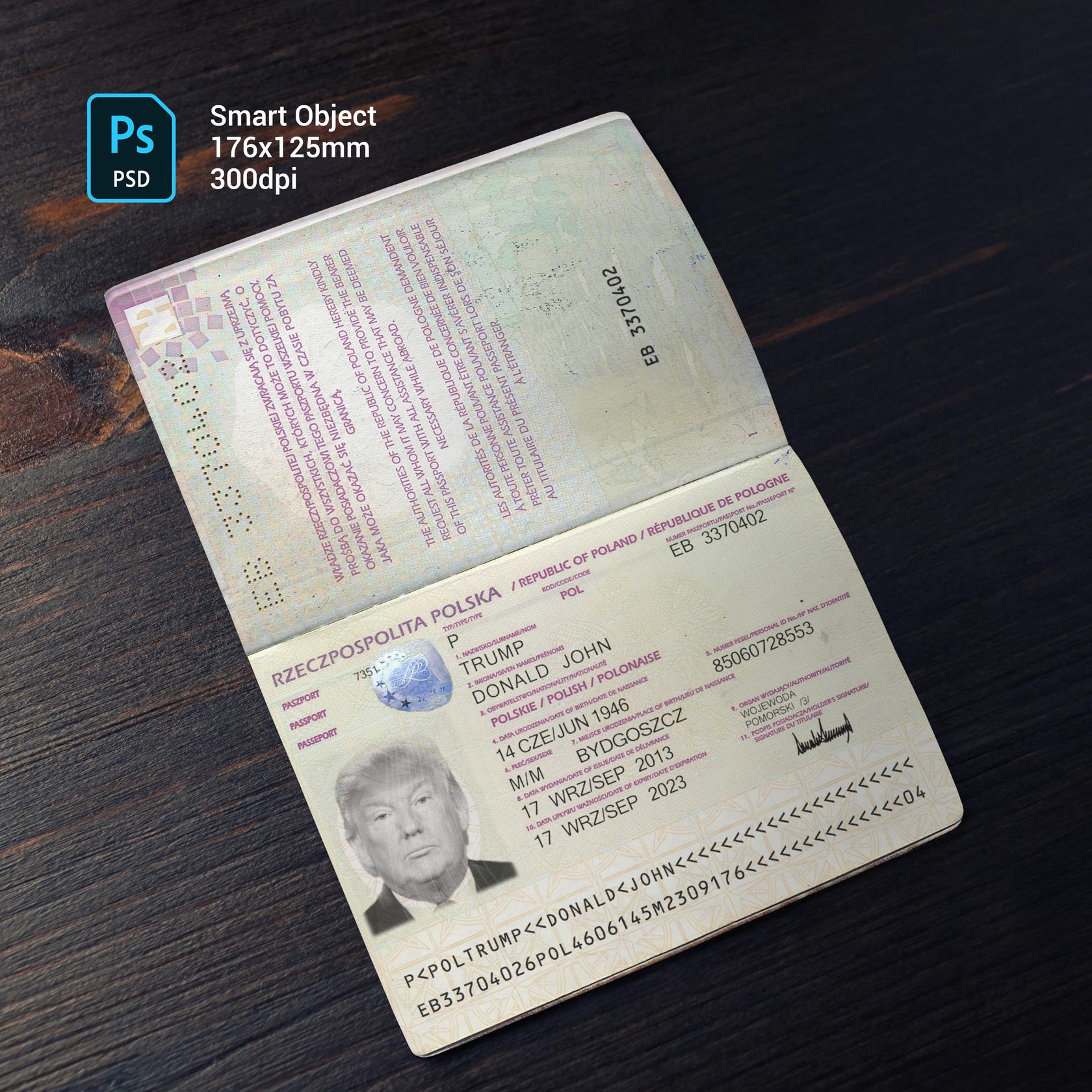 Poland Passport 2011+ PSD