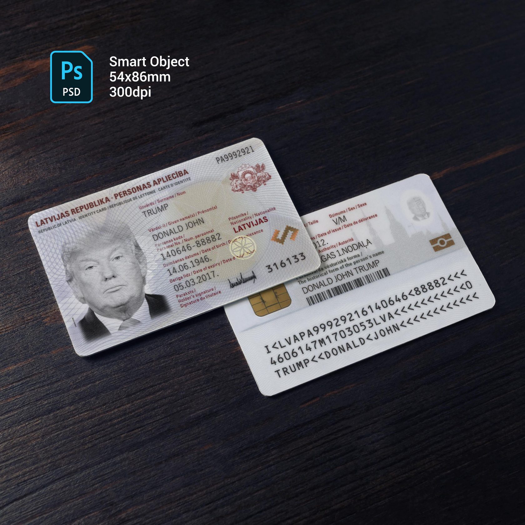 Latvia ID Card 2012+ PSD