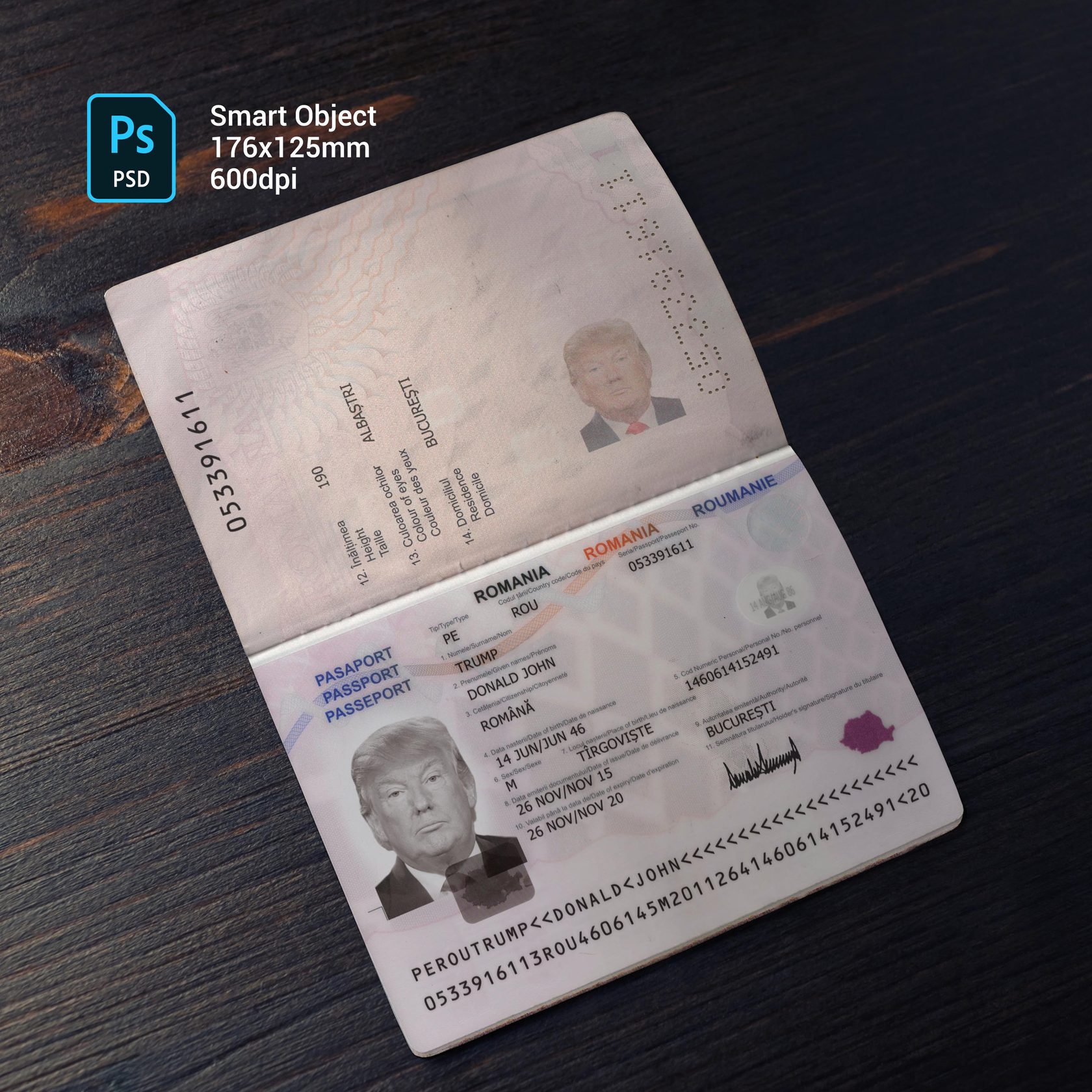 Romania Passport 2008+ PSD