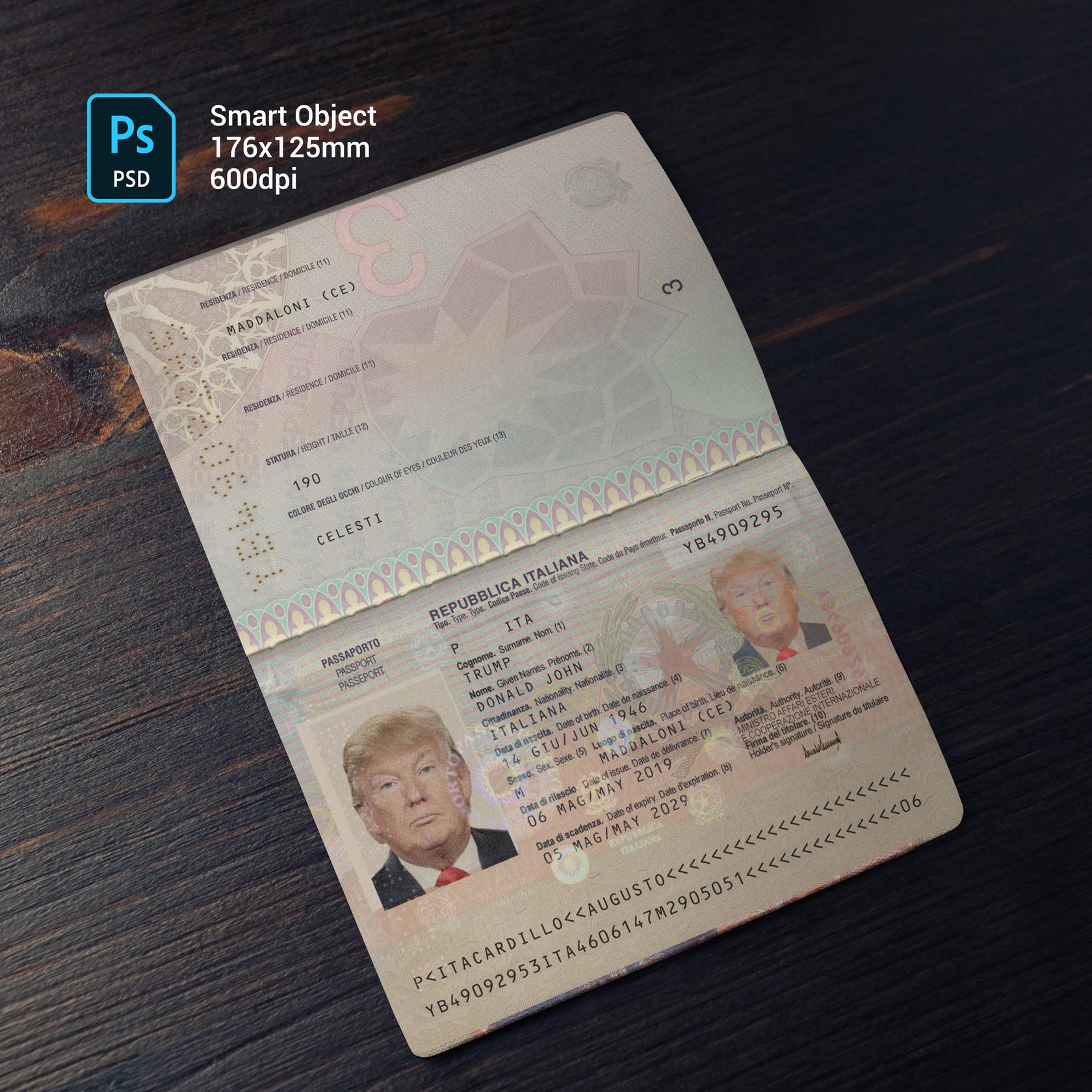Italy Passport 2010+ PSD