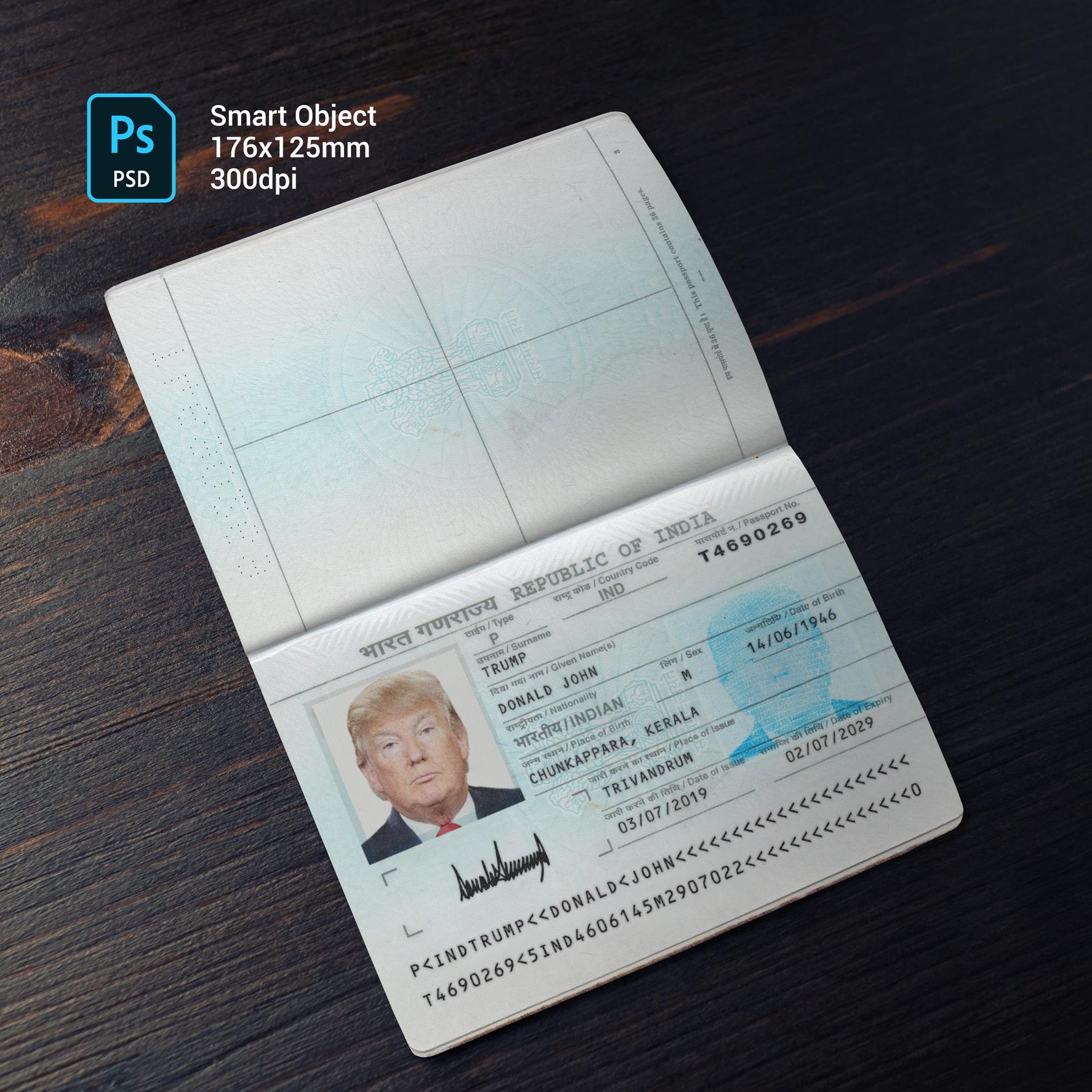 India Passport 2000+ PSD