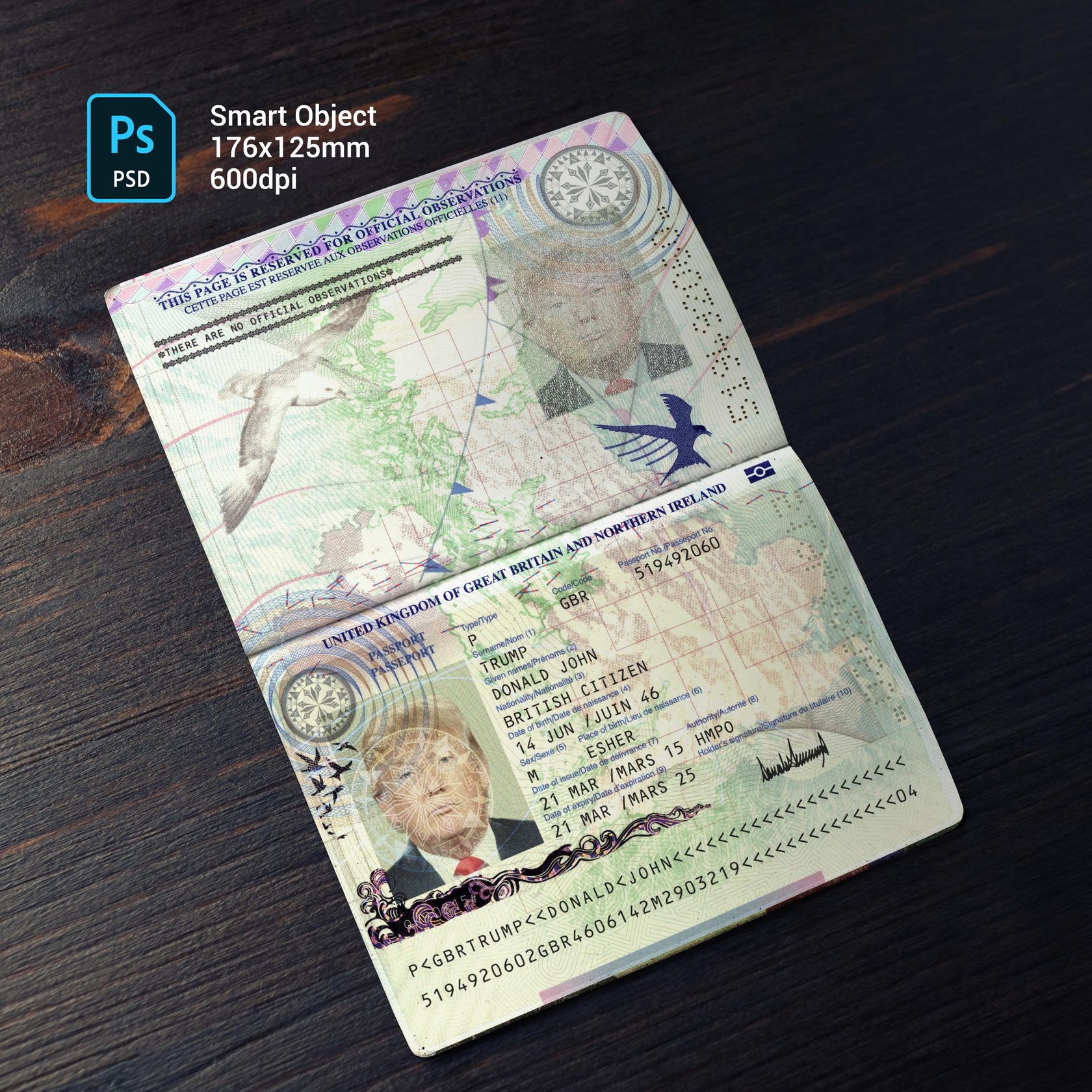 Britain Passport 2011+ PSD