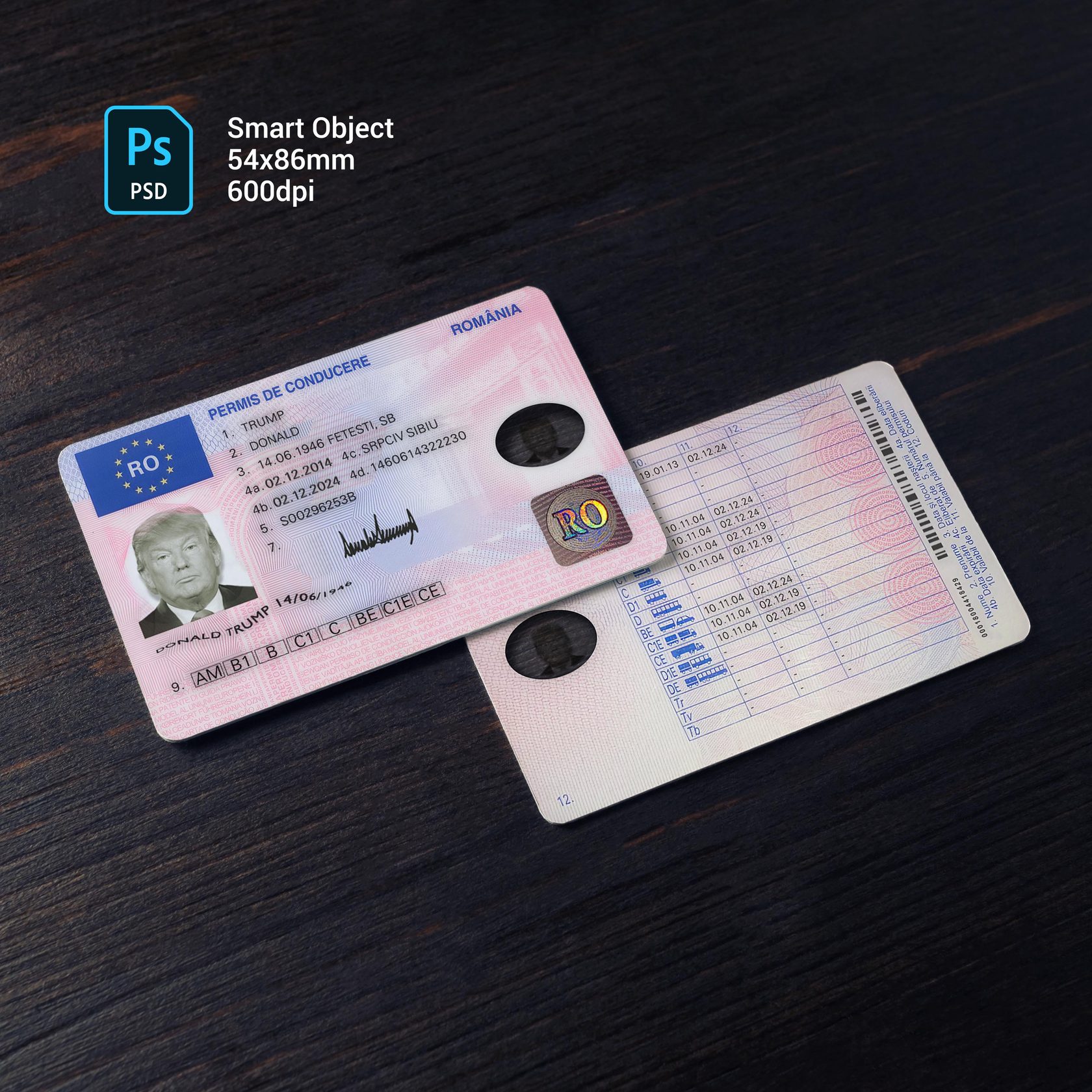 Romania Driver License 2013+