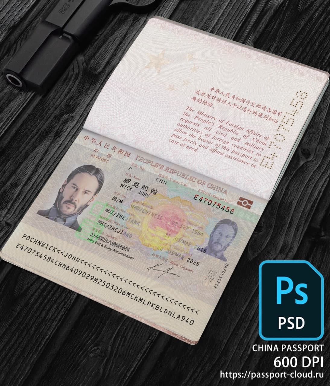 China Passport 2013+ PSD