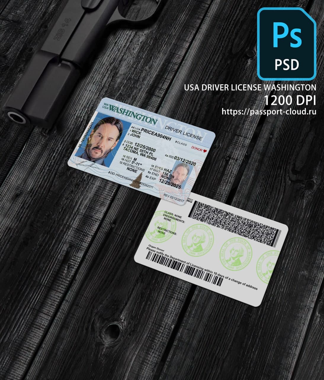 Washington Driver License NEW