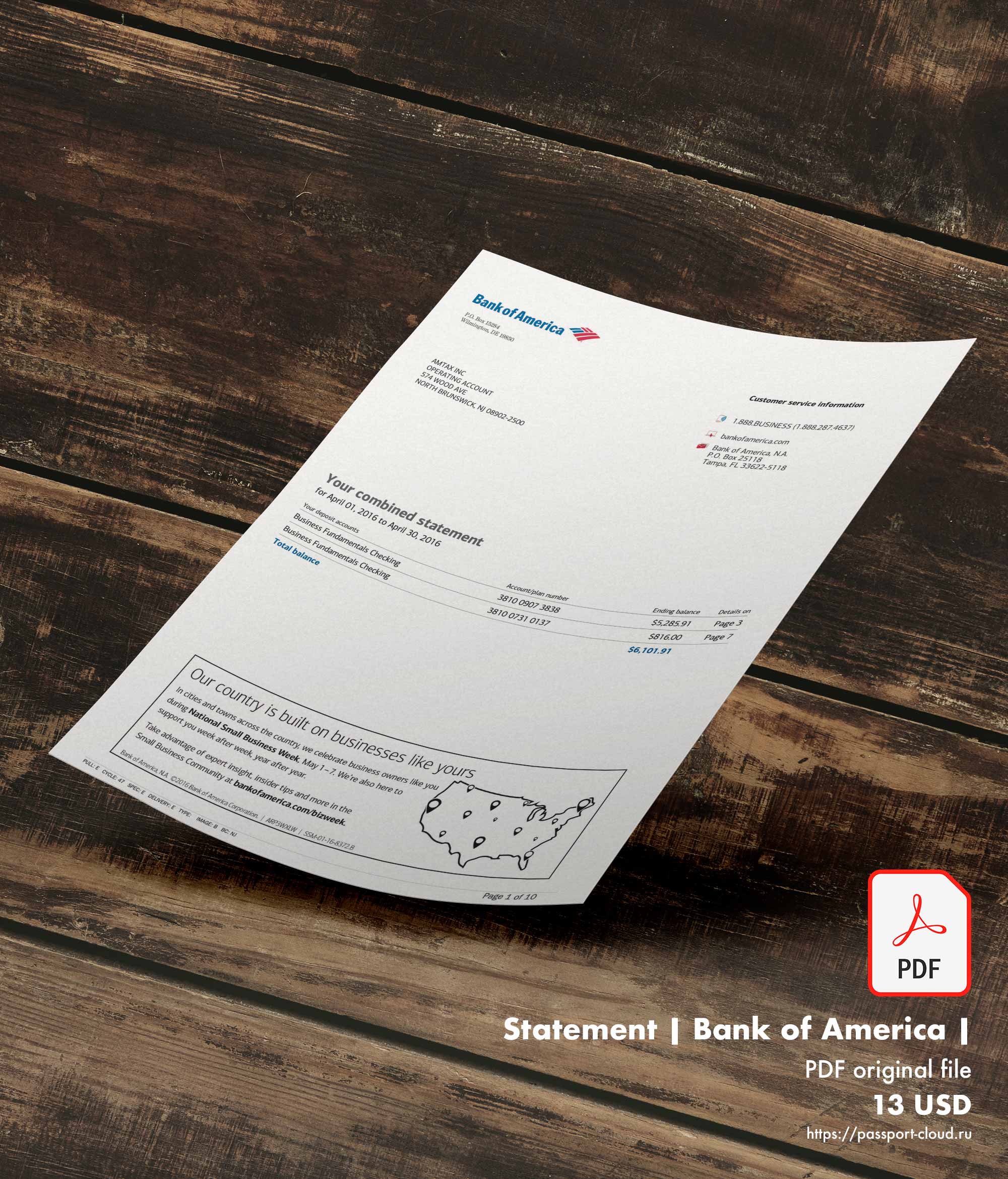 Statement | Bank of America | USA |