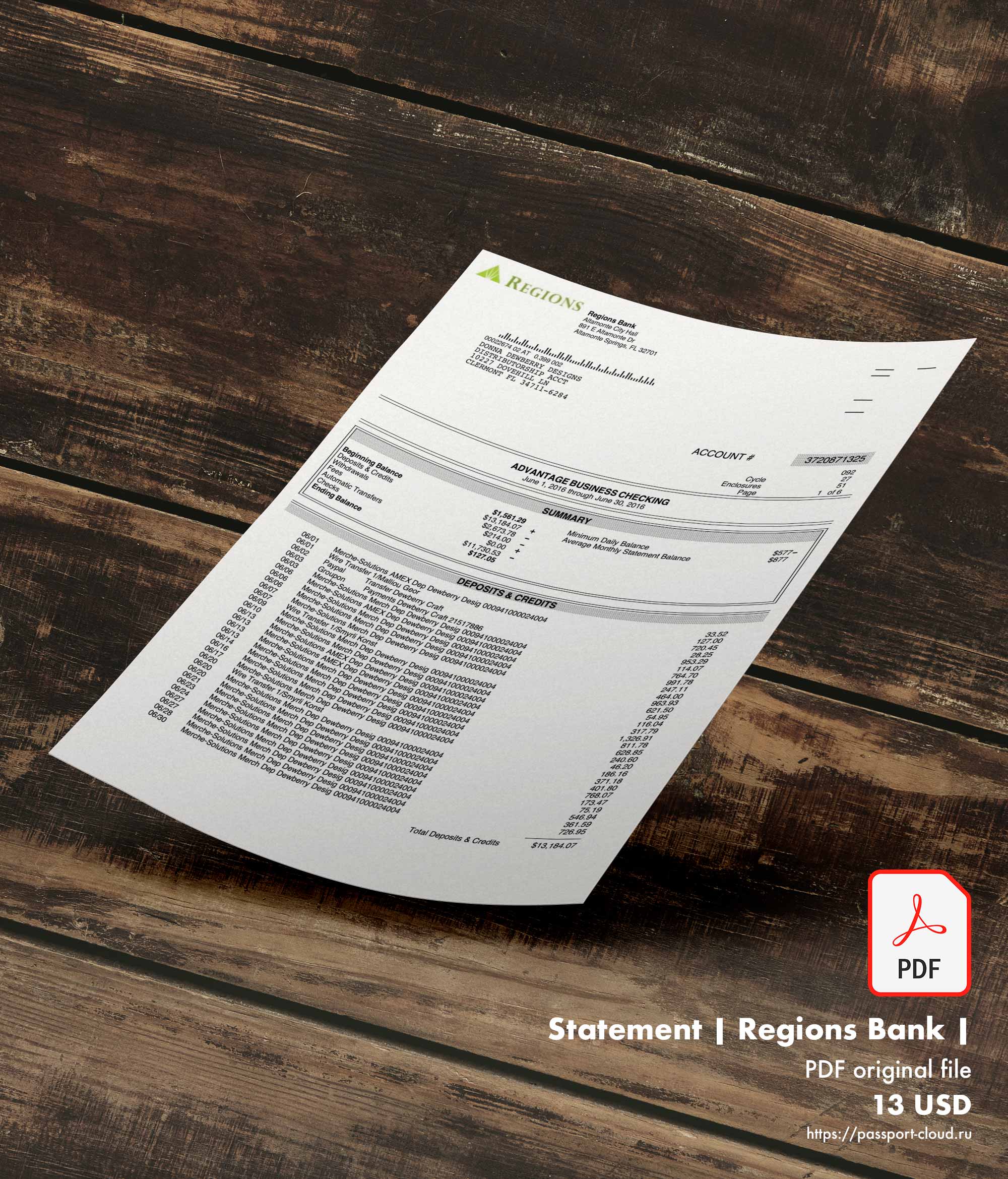 Statement | Regions Bank | USA |