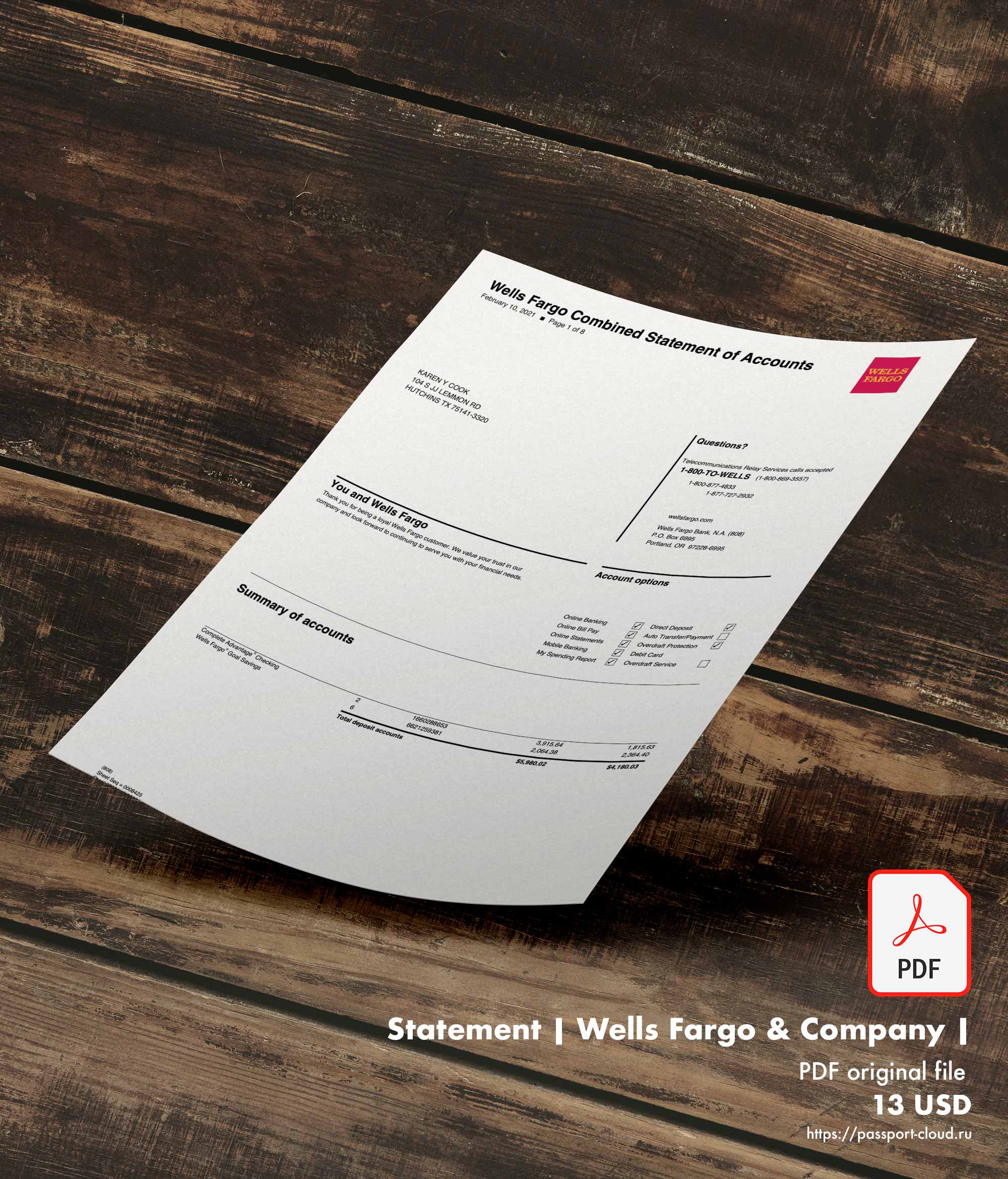 Statement | Wells Fargo & Company | USA |