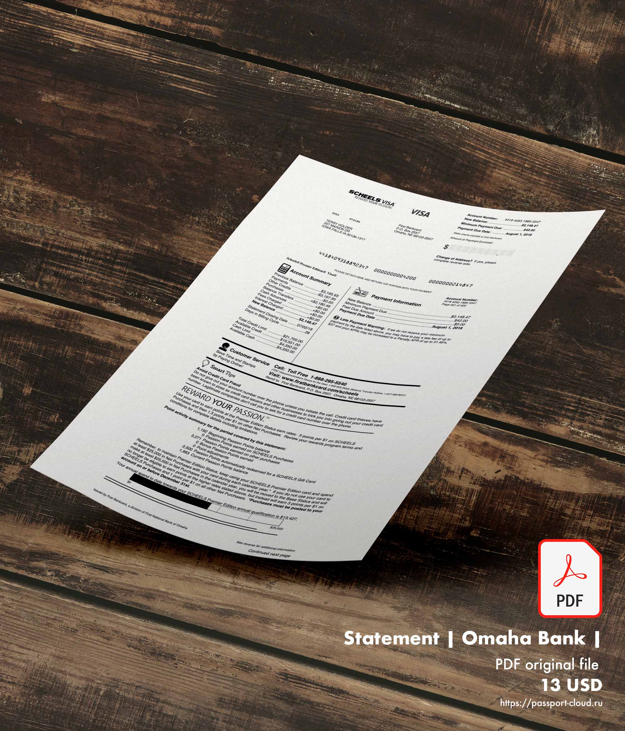 Statement | Omaha Bank | USA |