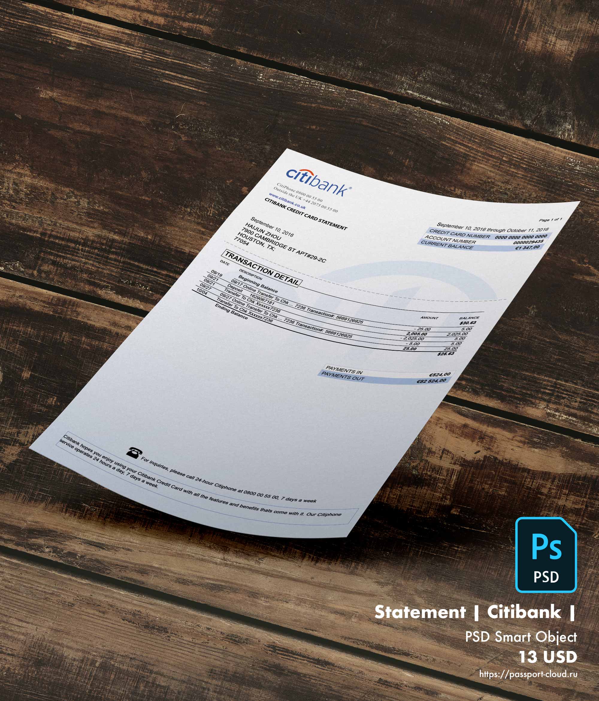 Statement | Citibank | USA |