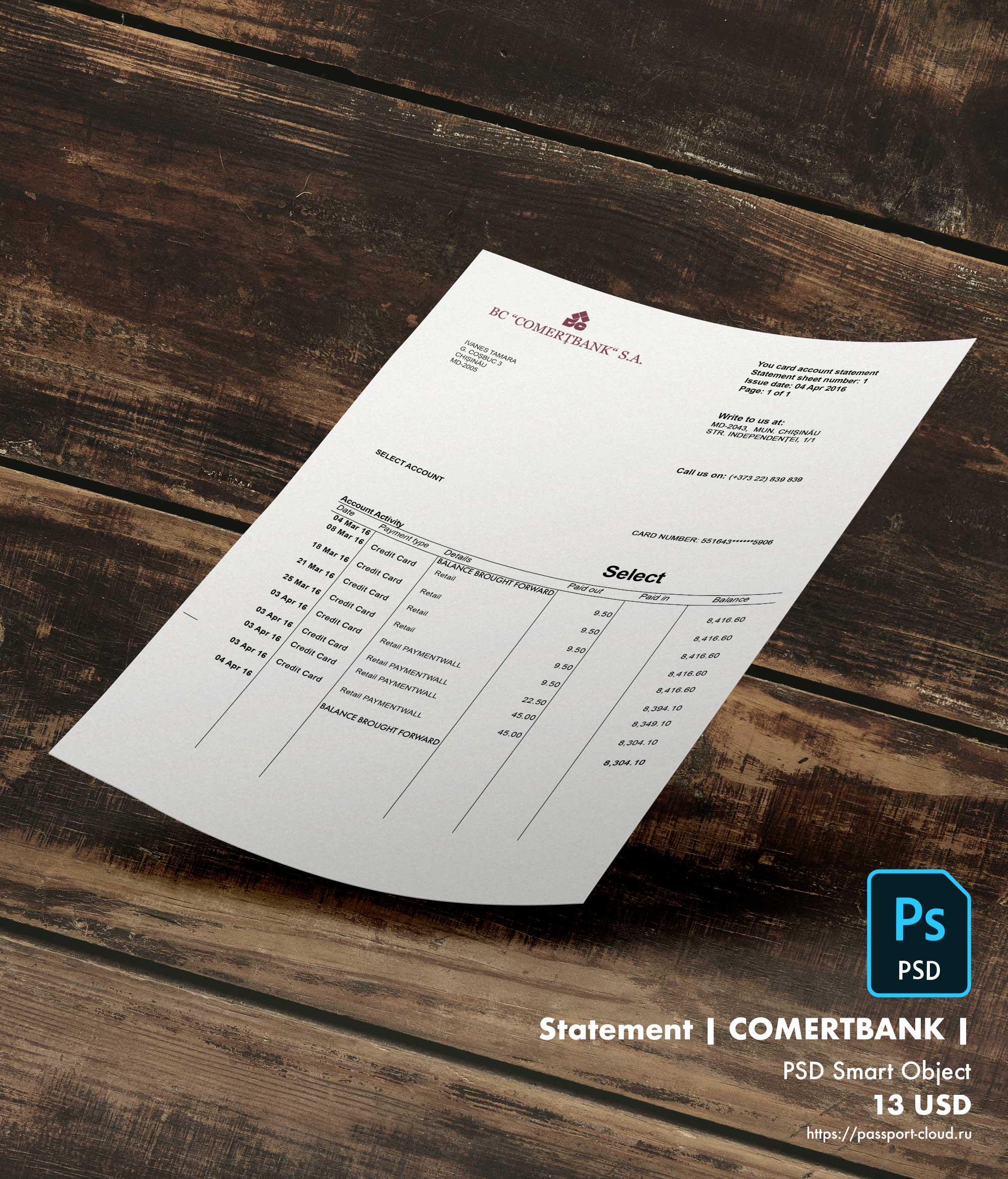 Moldova Bill Template