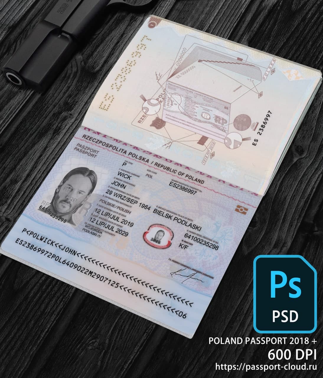 Poland Passport 2018+ PSD