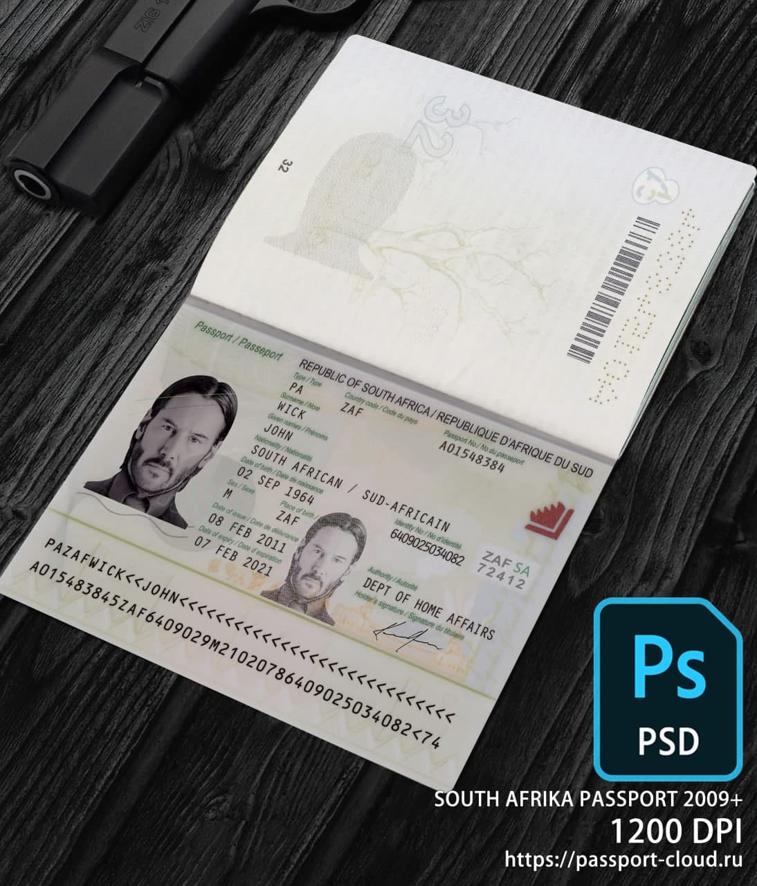 South Africa Passport 2009+ PSD