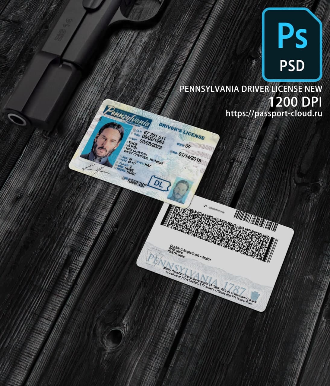 Pensylvania Driver License NEW