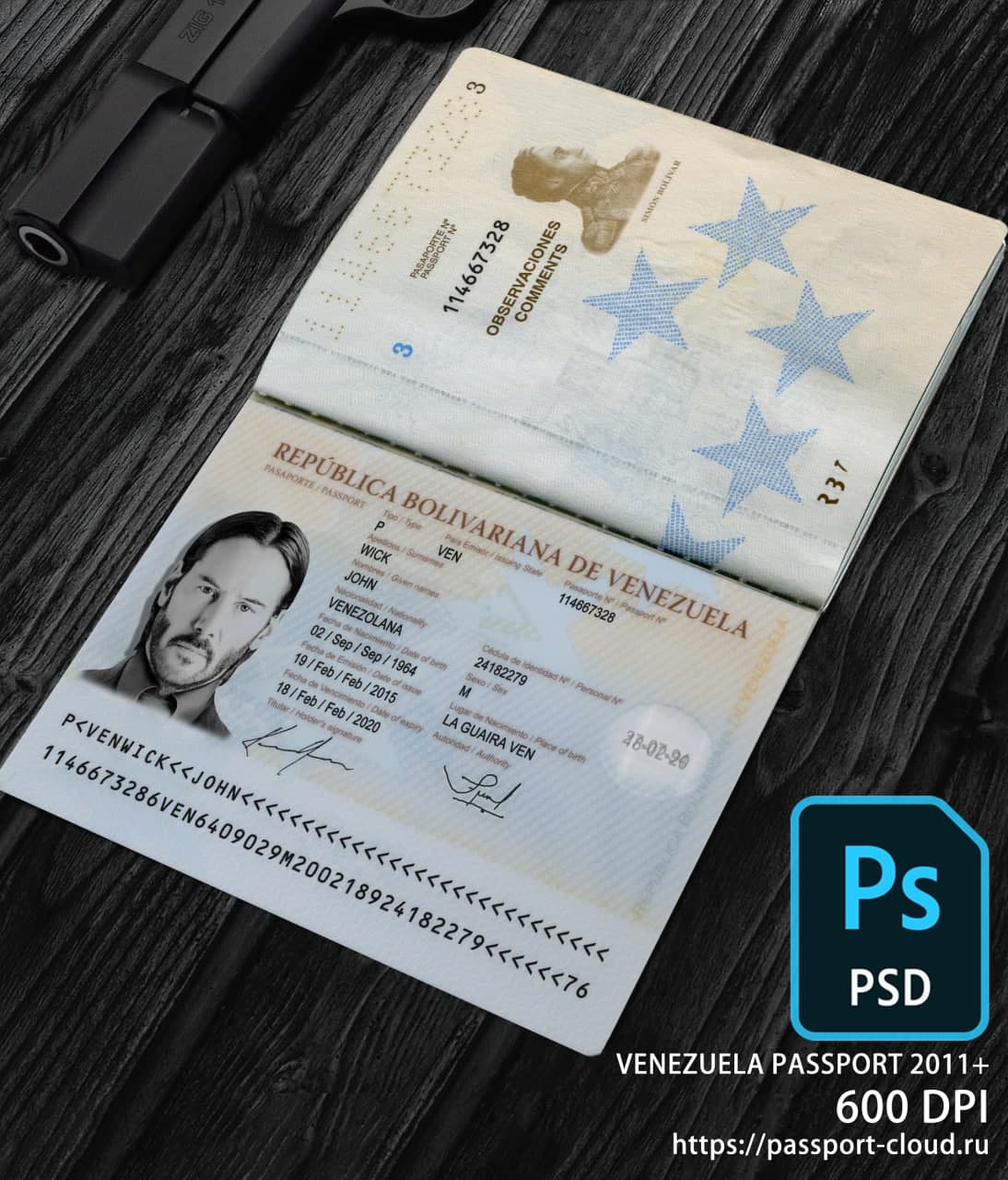 Venezuela Passport 2011+ PSD