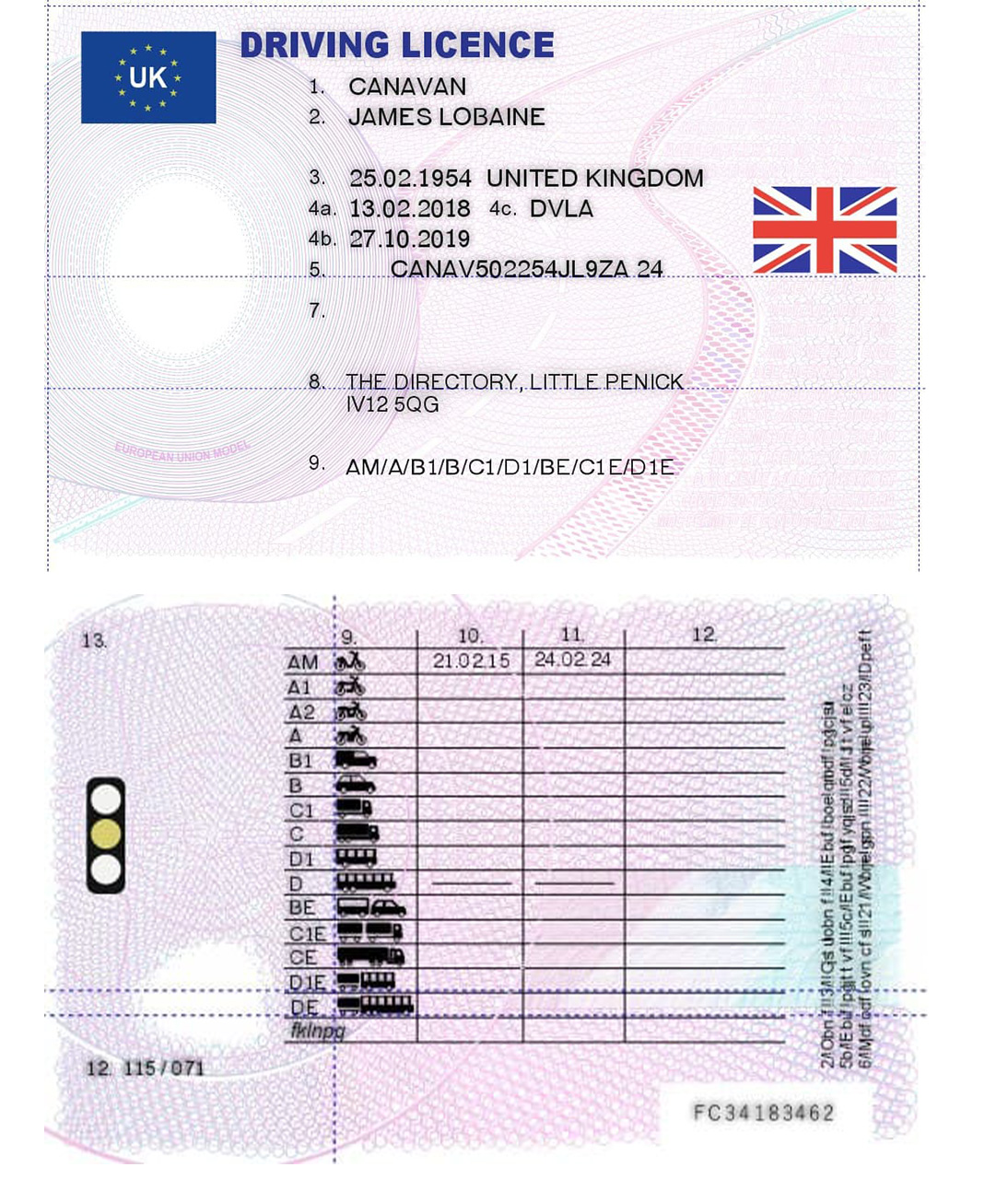 Britain Driver License 2015+ CDR