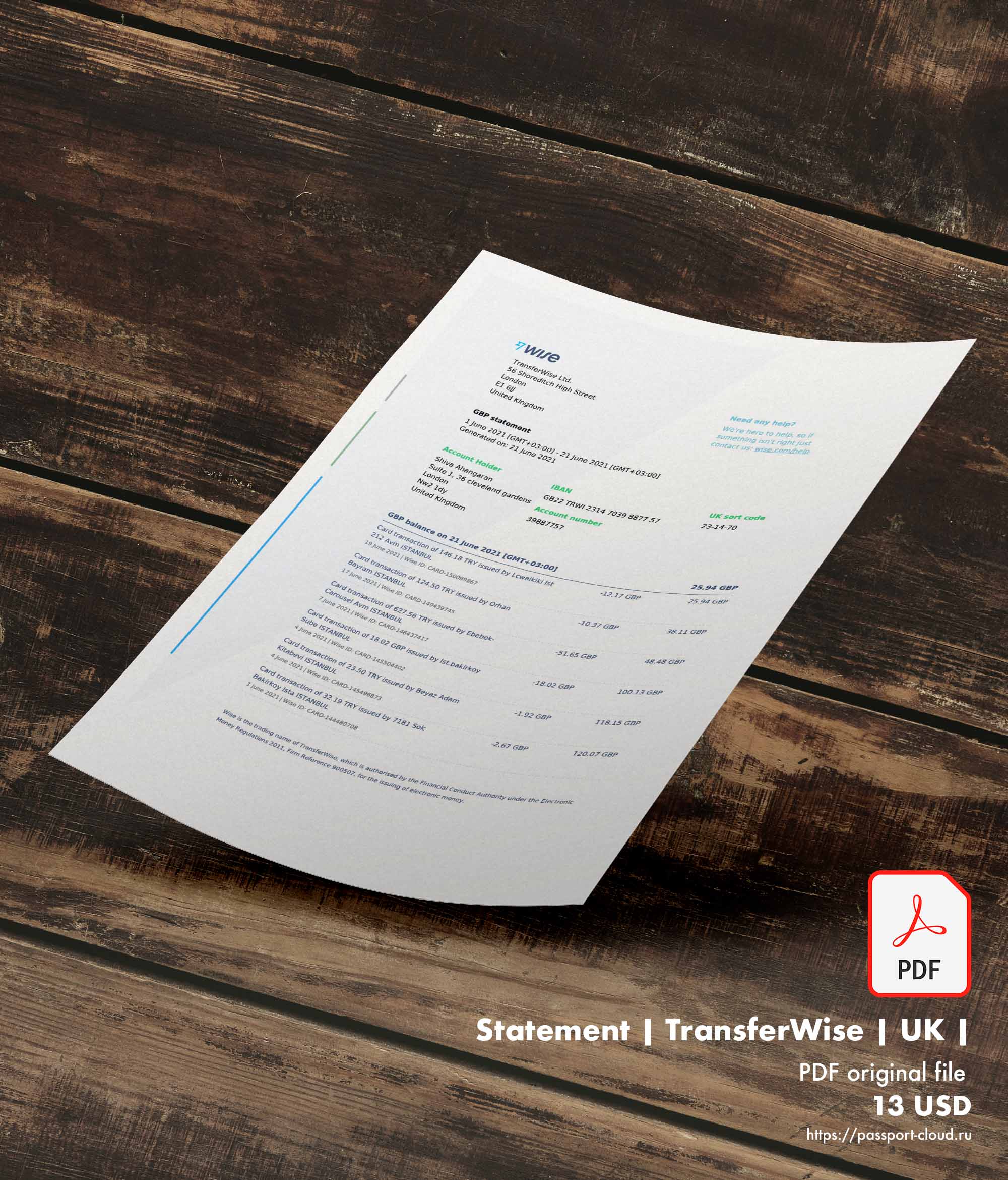 Statement | TransferWise | UK |