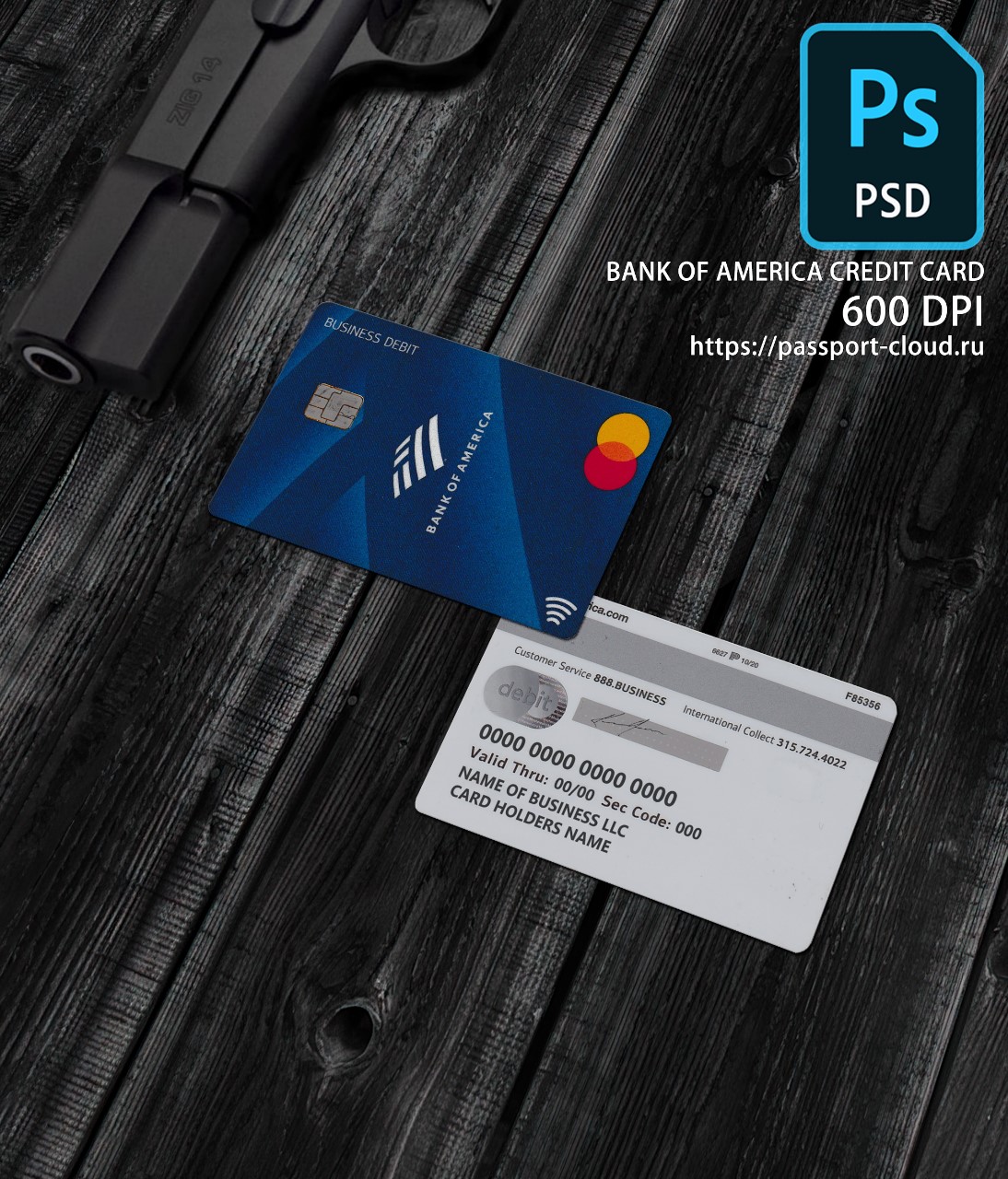 United States of America Credit Card Template
