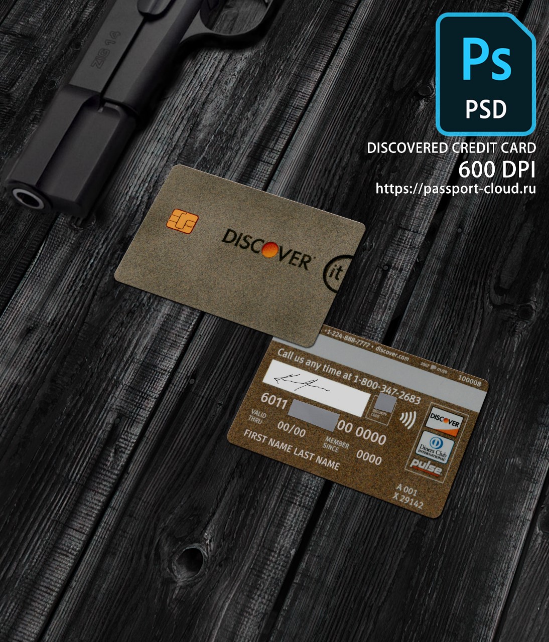 United States of America Credit Card Template