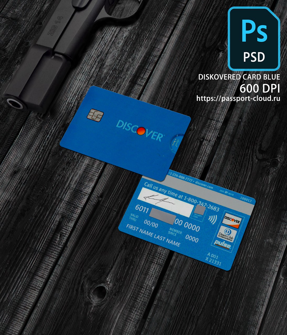 United States of America Credit Card Template