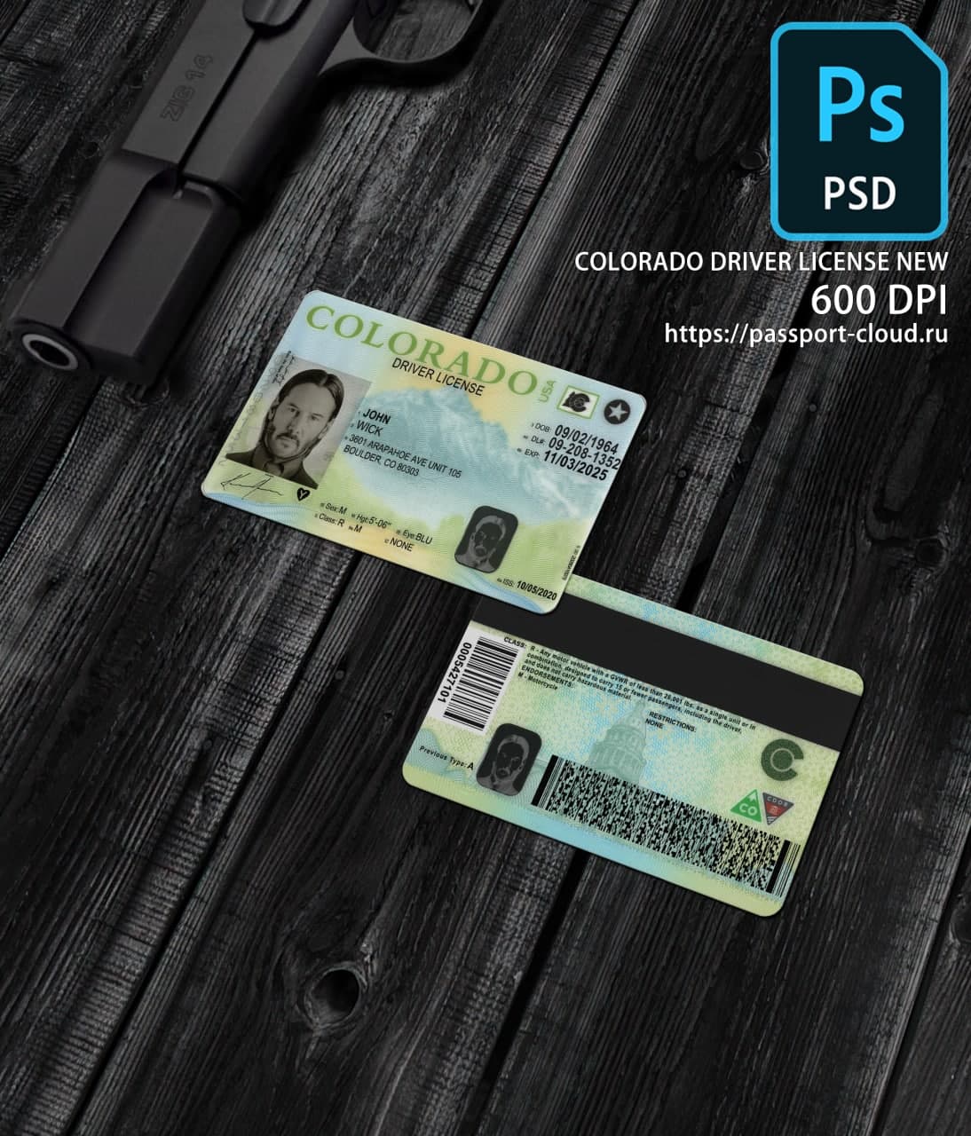 Colorado Driver License NEW v2