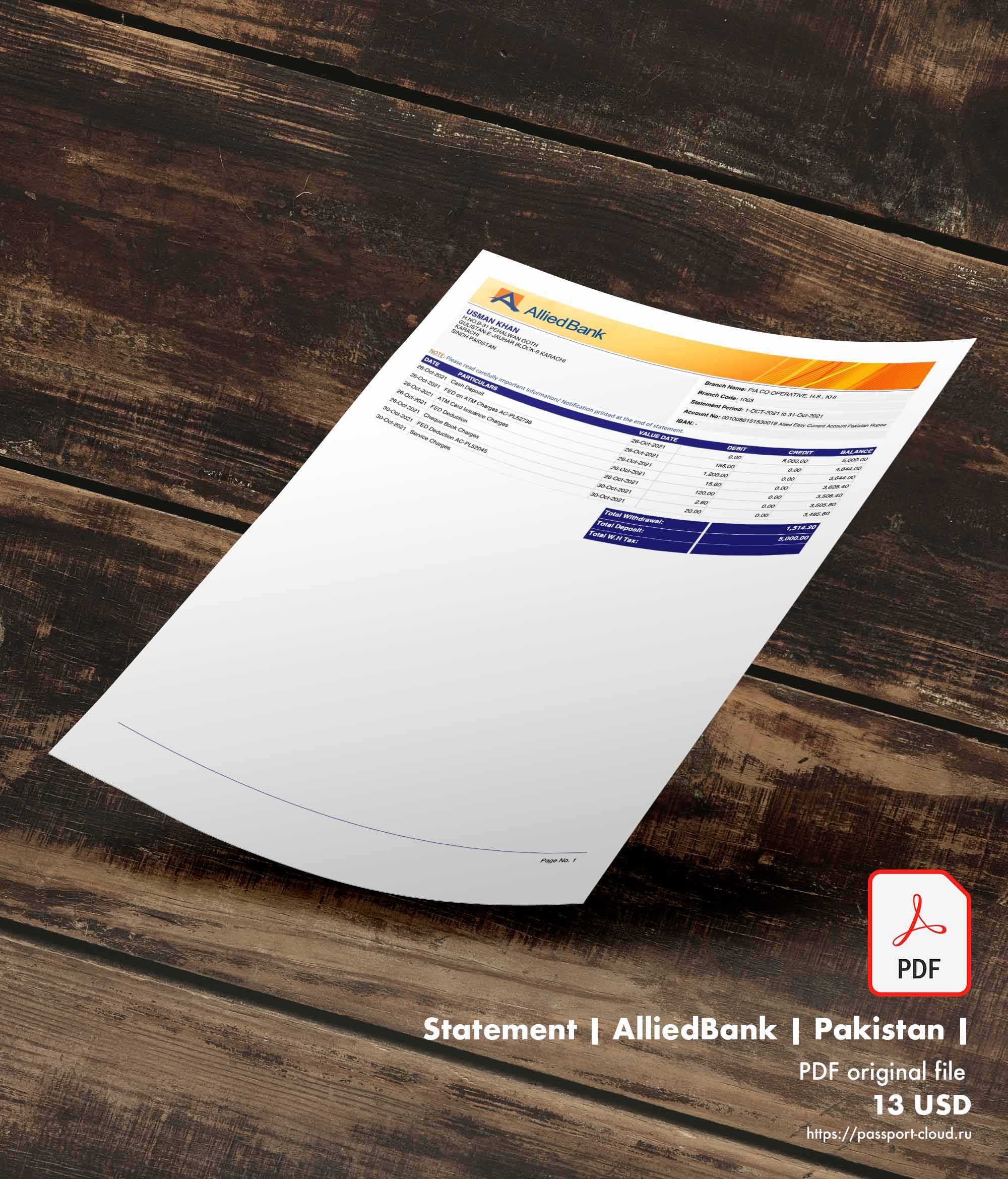 Statement | AlliedBank | Pakistan |