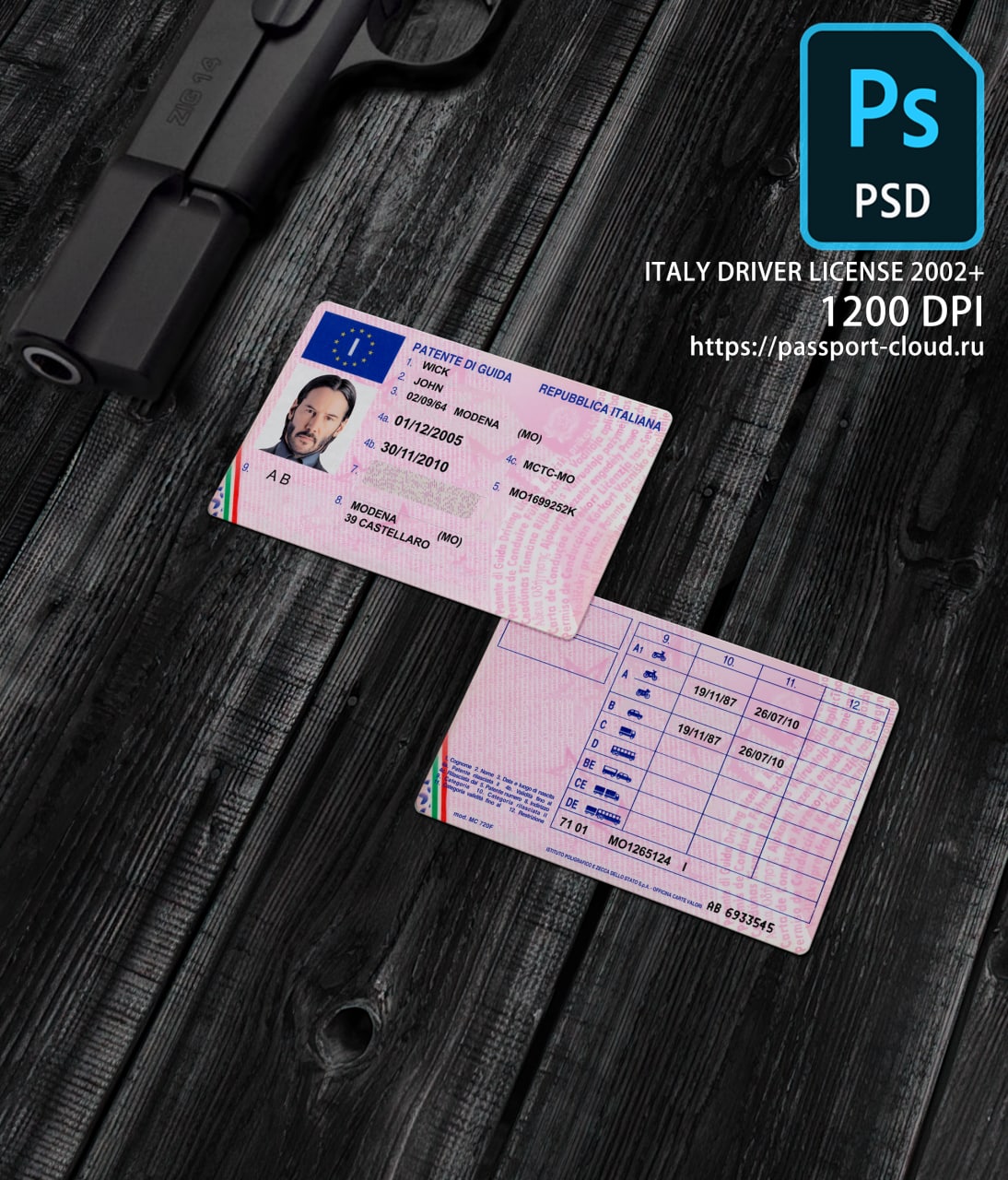 Italy Driver License 2002+