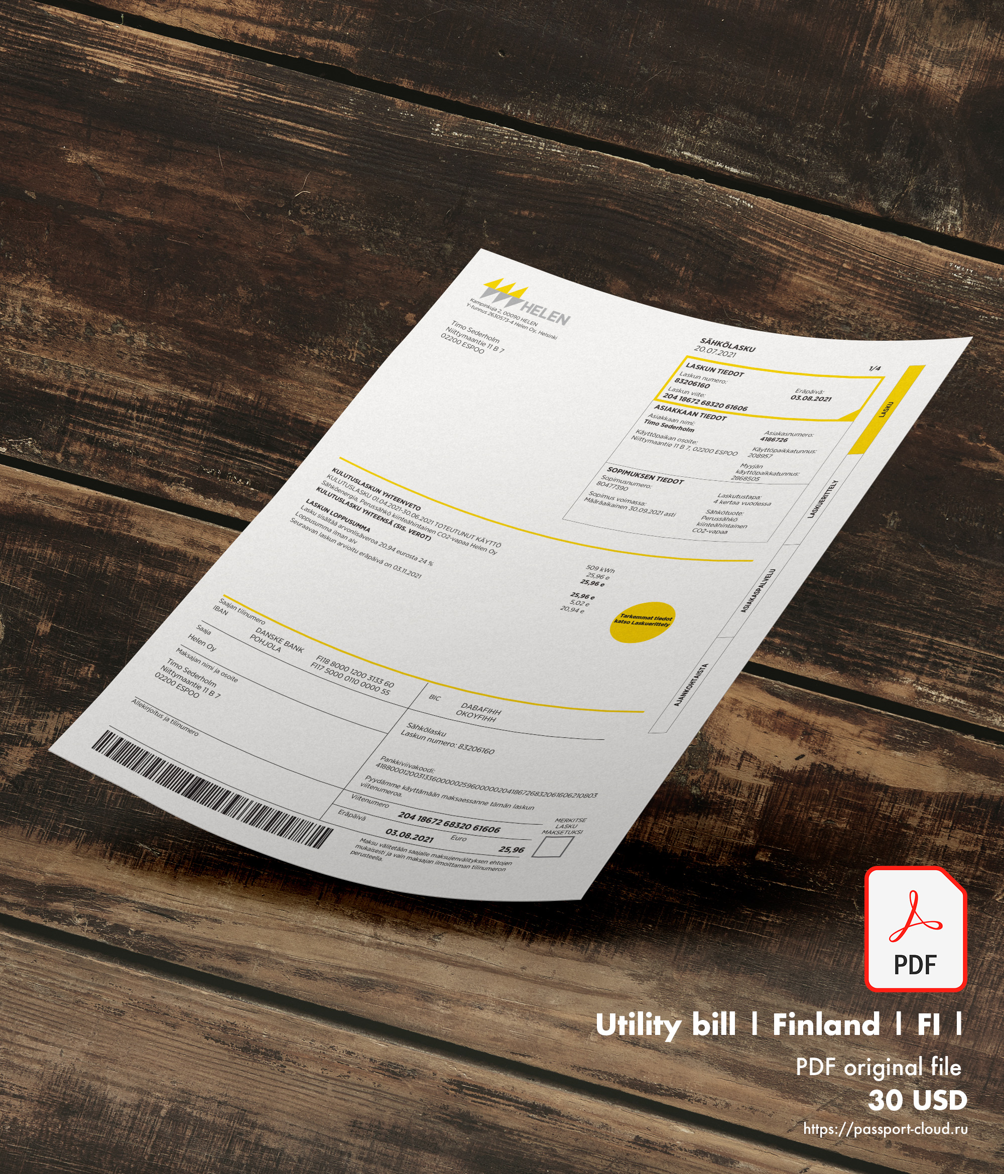 Finland Bill Template