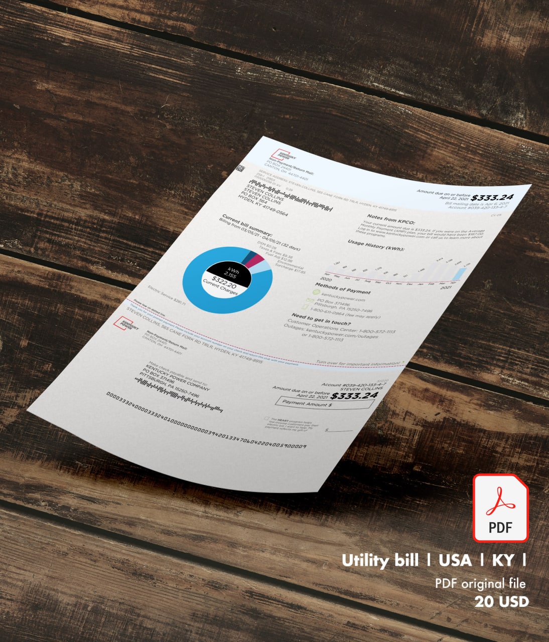 Utility bill | Kentucky Power | USA | KY