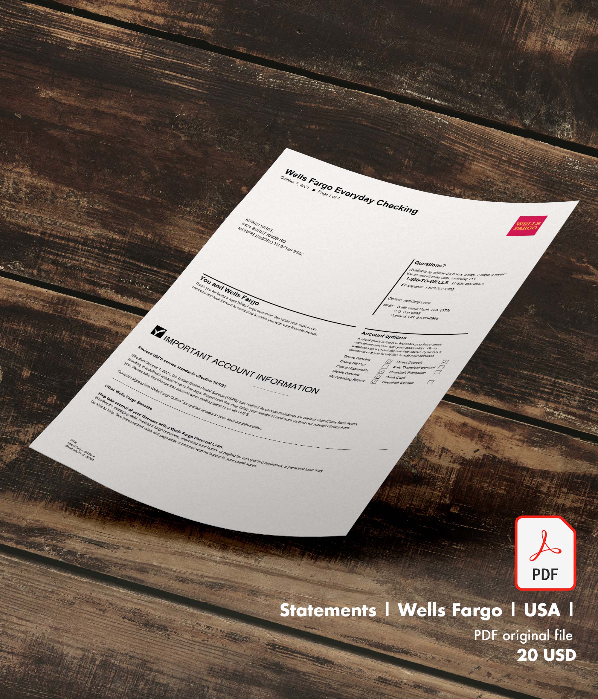 Statement | Wells Fargo | USA |